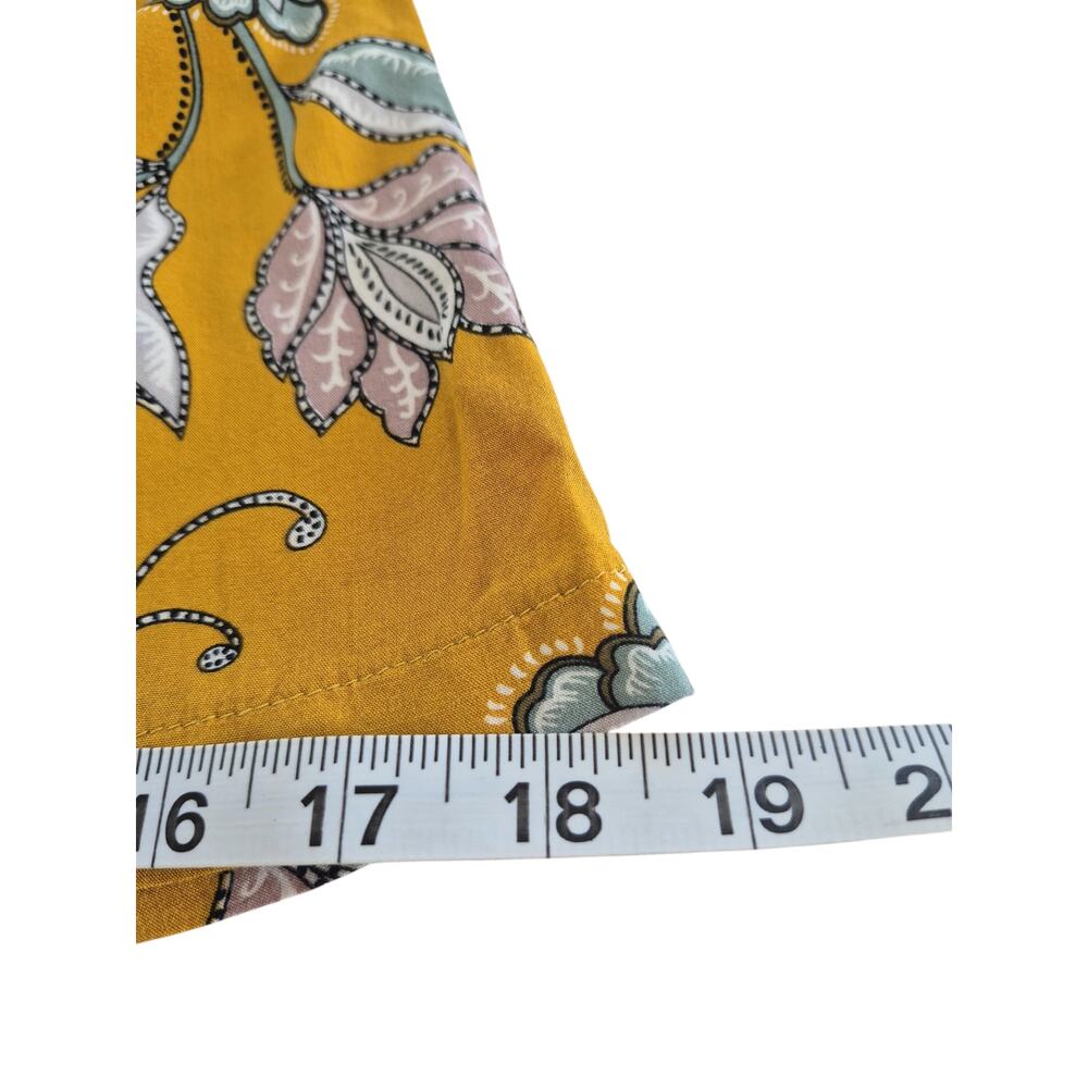 Jaase Wide Leg Pants Sz S Novelty Print High Waist Boho Flowy Summer Festival - Picture 9 of 10